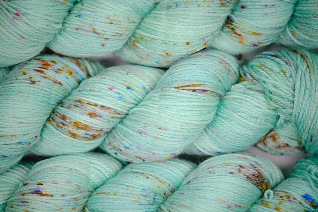Hand-dyed SUPER SOCK PISTACHIO ICE CREAM yarn
