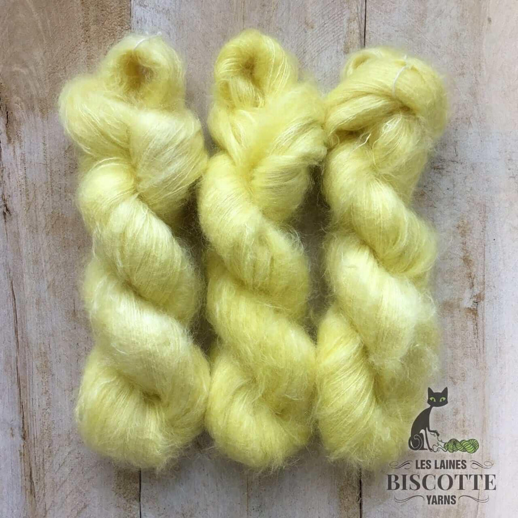 Hand-dyed kid mohair & silk HERMIONE LIMONADE