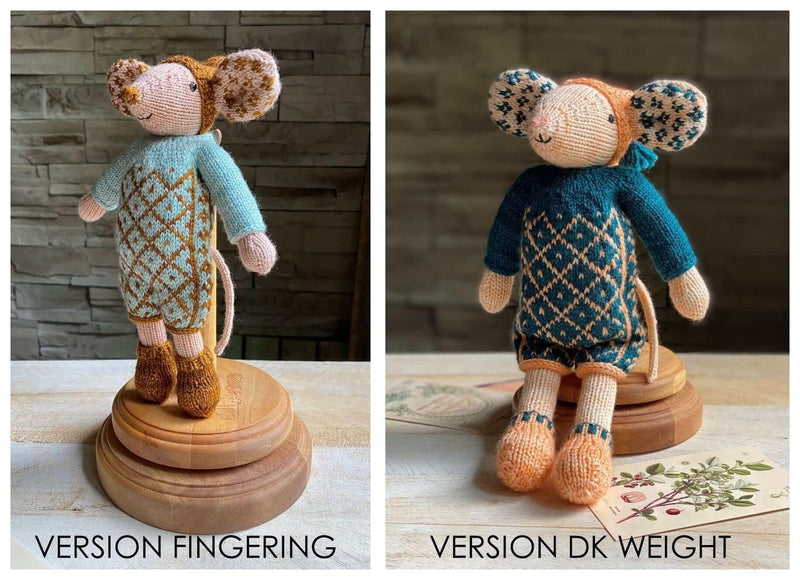 Selbie Mouse Knititng Kit - Les Laines Biscotte Yarns