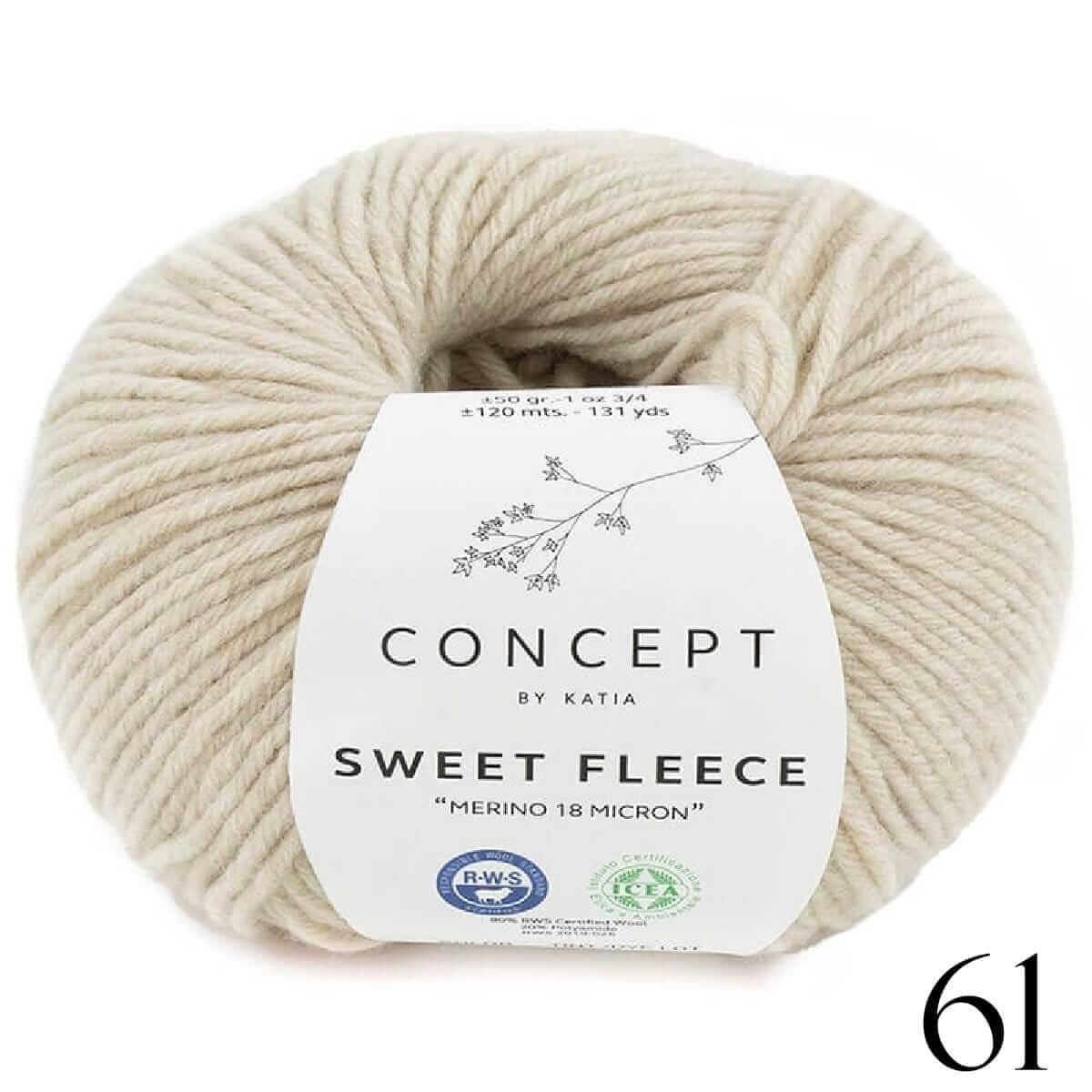 Katia Concept - Sweet Fleece - Color: 61 - Beige