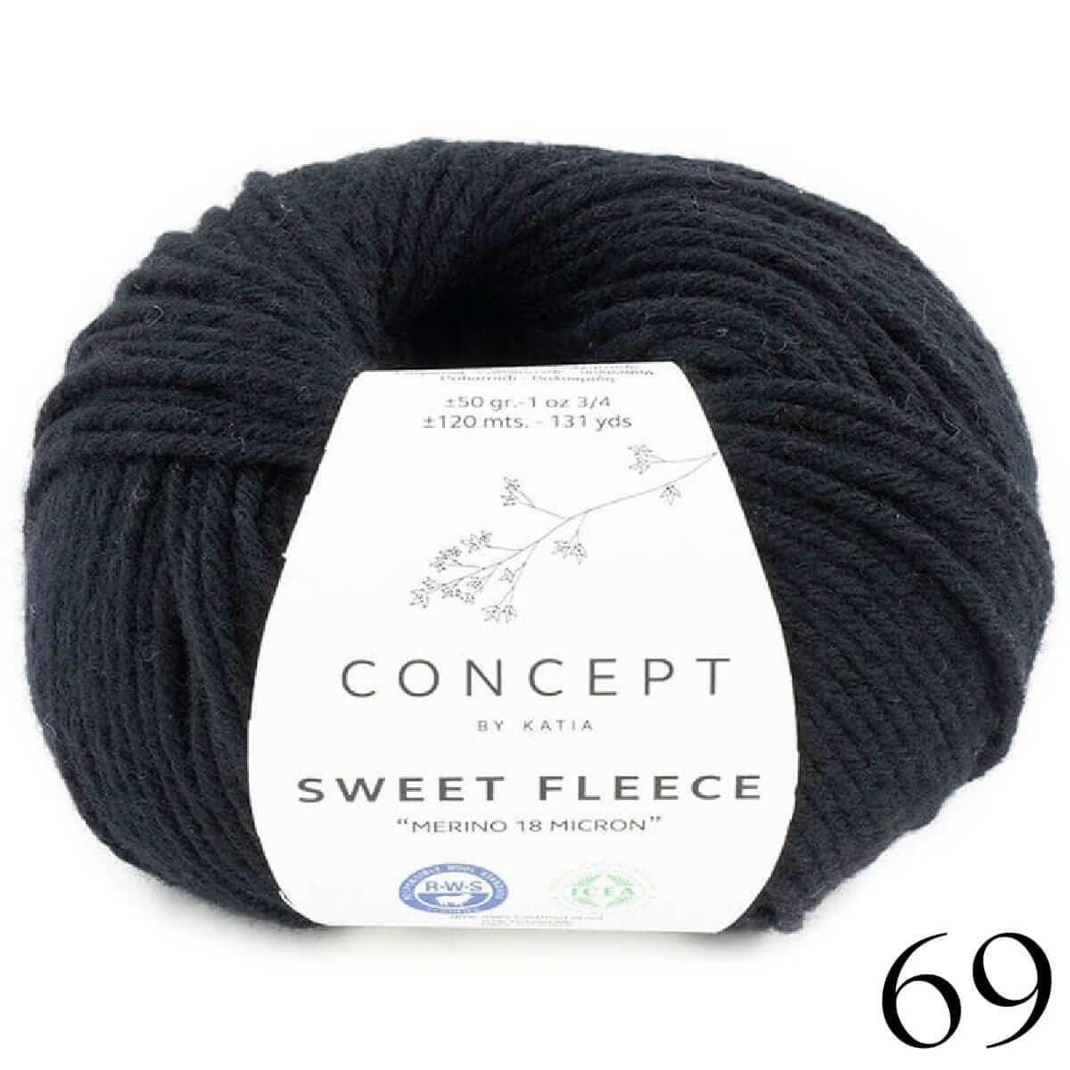 Katia Concept - Sweet Fleece - Color: 69 - Noir