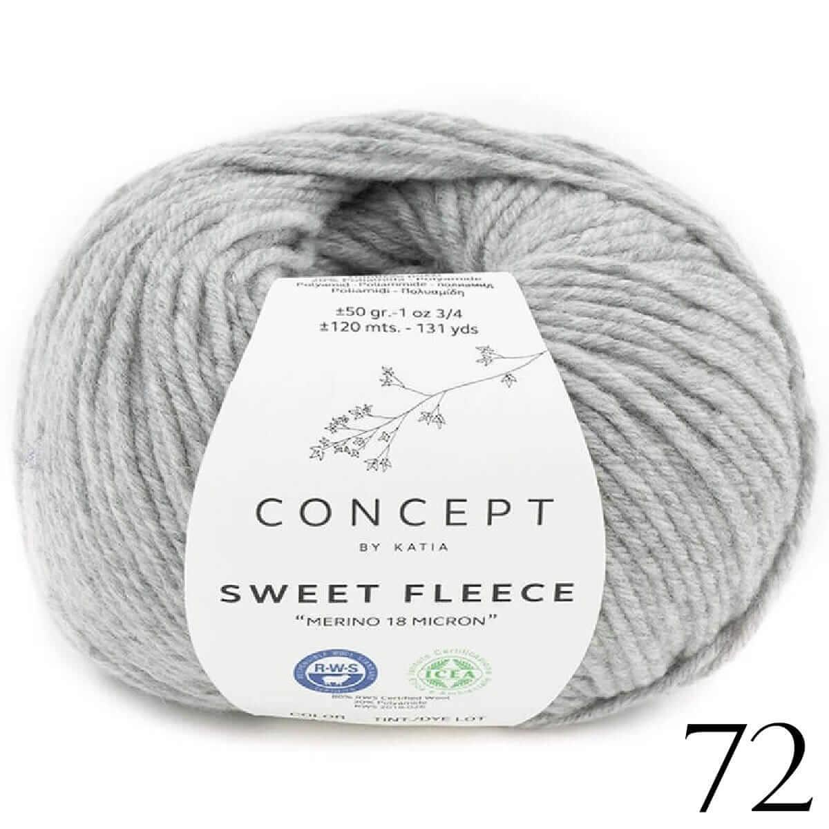 Katia Concept - Sweet Fleece - Color: 72 - Gris Clair