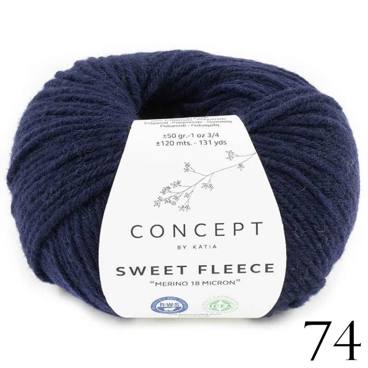 Katia Concept - Sweet Fleece - Color: 74 - Bleu Foncé