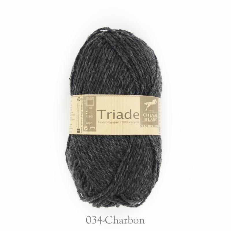 Laines Cheval Blanc - Triade - Color: Triade - 034 CHARBON