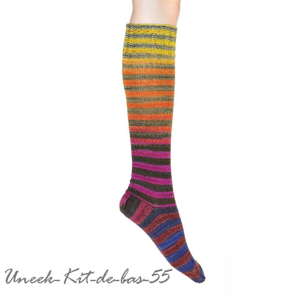 Urth Uneek - Self-Striping Matching Sock-Kit - Color: DUS55