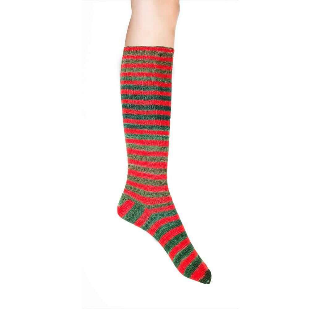 Urth Uneek - Self-Striping Matching Sock-Kit - Color: CHRISTMAS