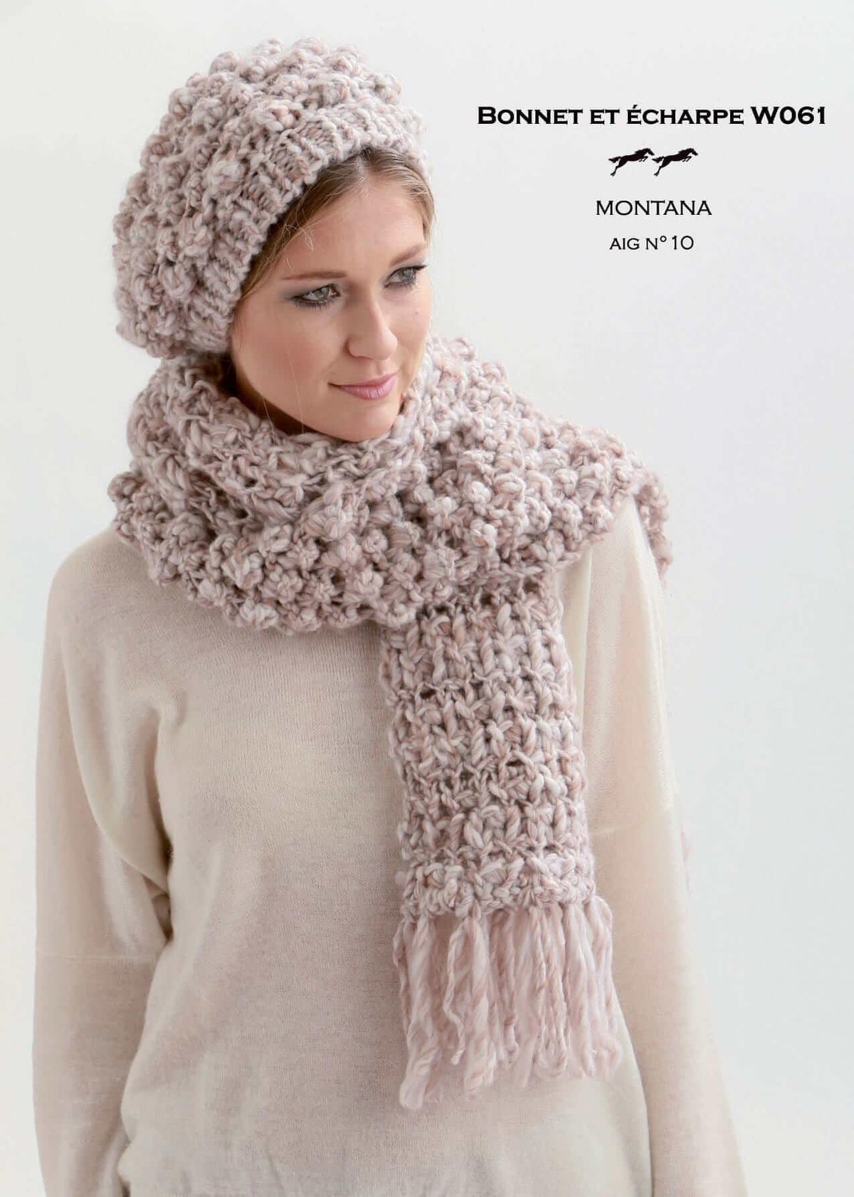 Free Cheval Blanc pattern - Scarf and Bonnet W061 Web Exclusive