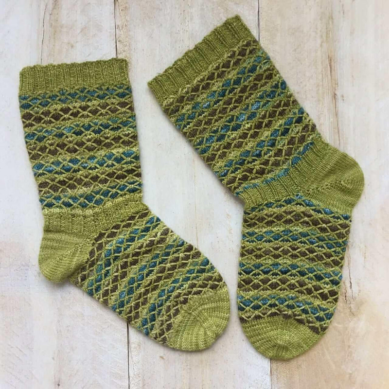 X Mark The Spot - Free socks pattern