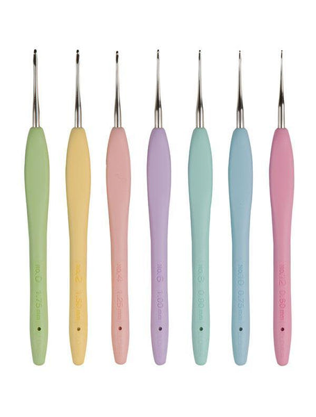 Clover - Amour Crochet Hook individual packages from 0.6 mm to 10