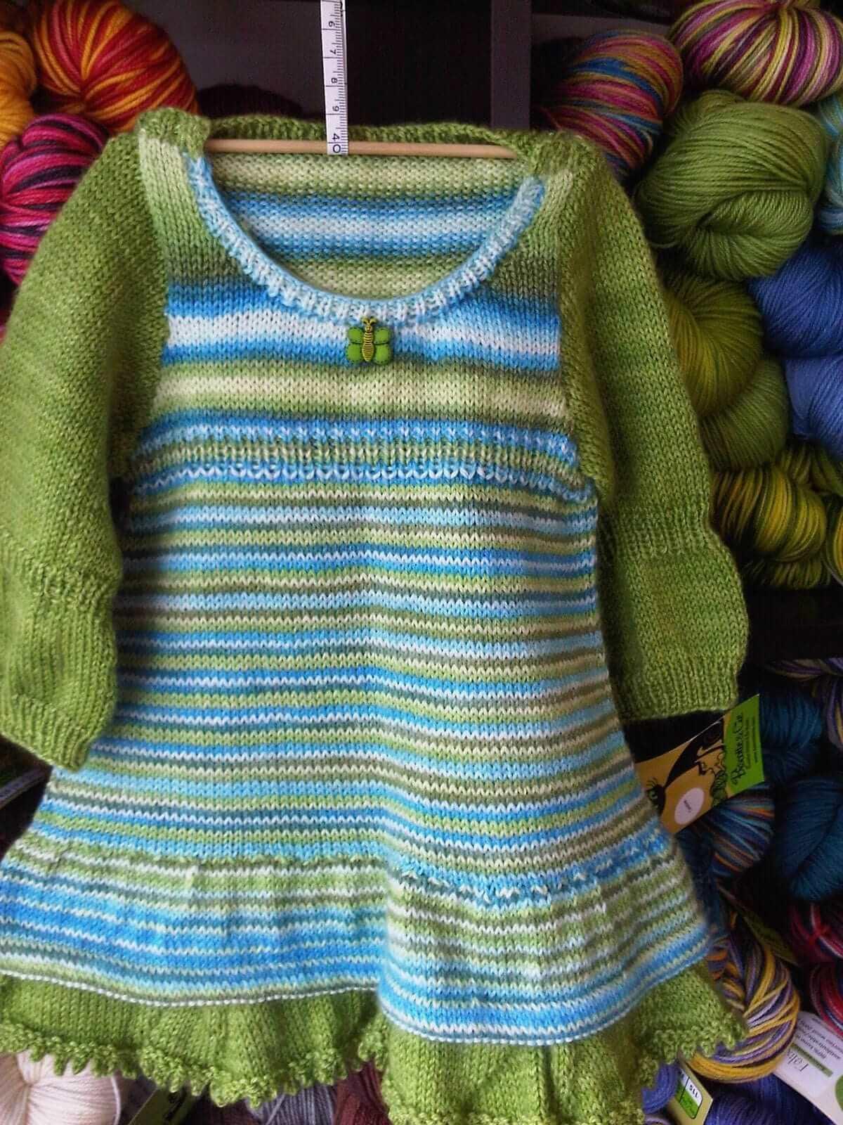 ANNABELLE BABY DRESS KIT by Stephanie Voyer - Les Laines Biscotte Yarns