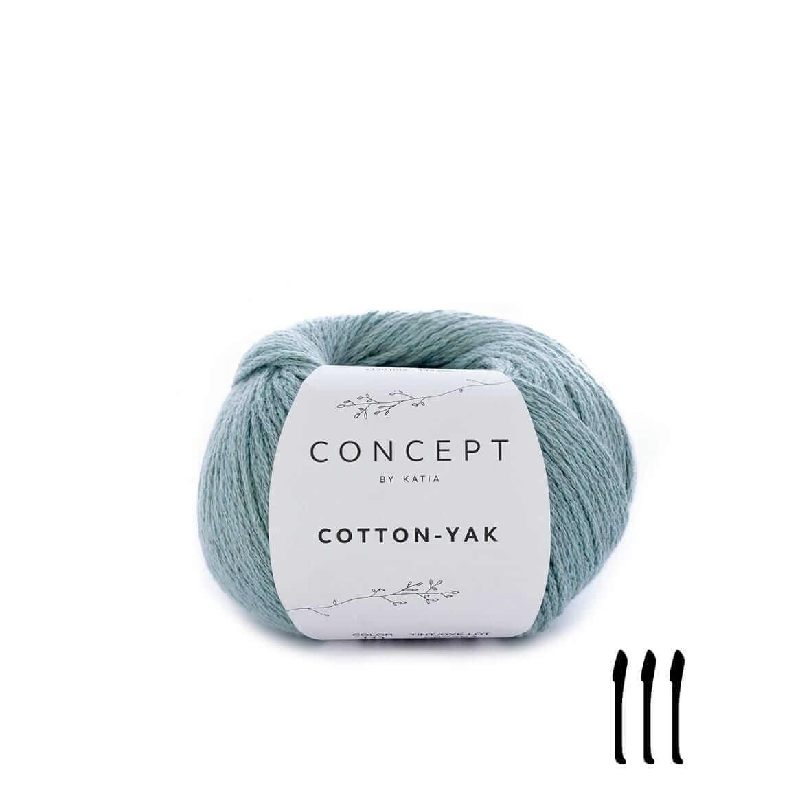 Cotton-Yak / Katia Concept - Color: 111 - Vert Blanc