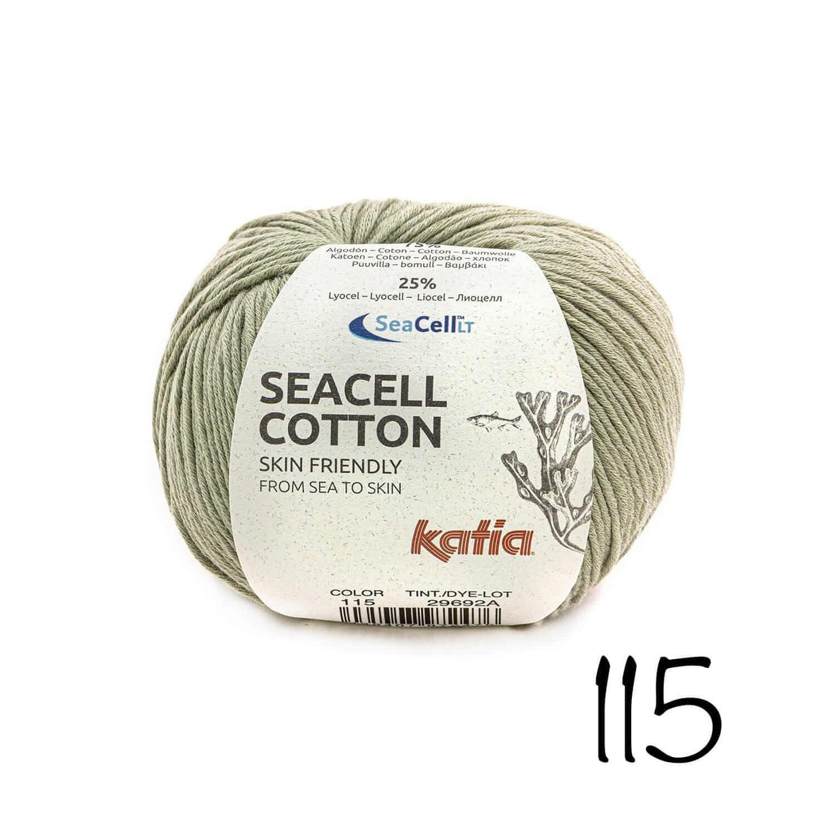 SeaCell Cotton - Katia - Color: 115 - MInt Green