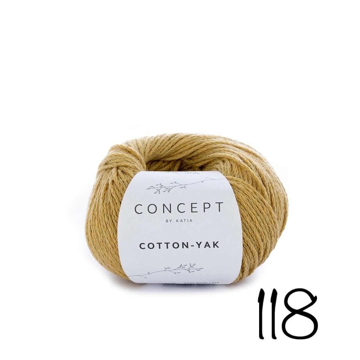 Cotton-Yak / Katia Concept - Color: 118 - Moutarde