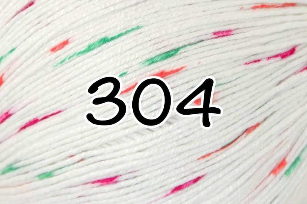 Bamboo Pop - Universal Yarn - Color: 304 - Watermelon Dots