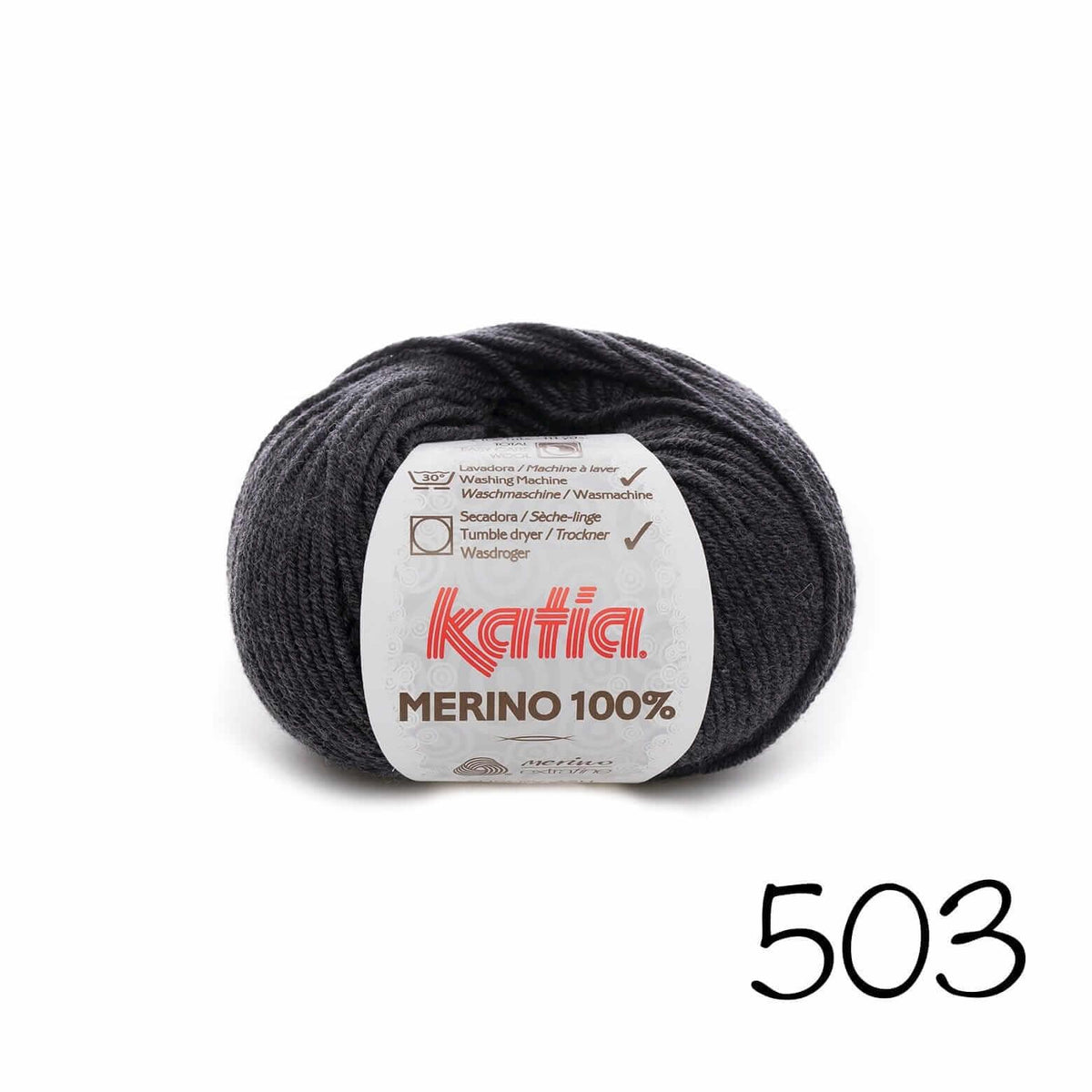 100% Merino - Katia - Color: 503 - Gris Foncé