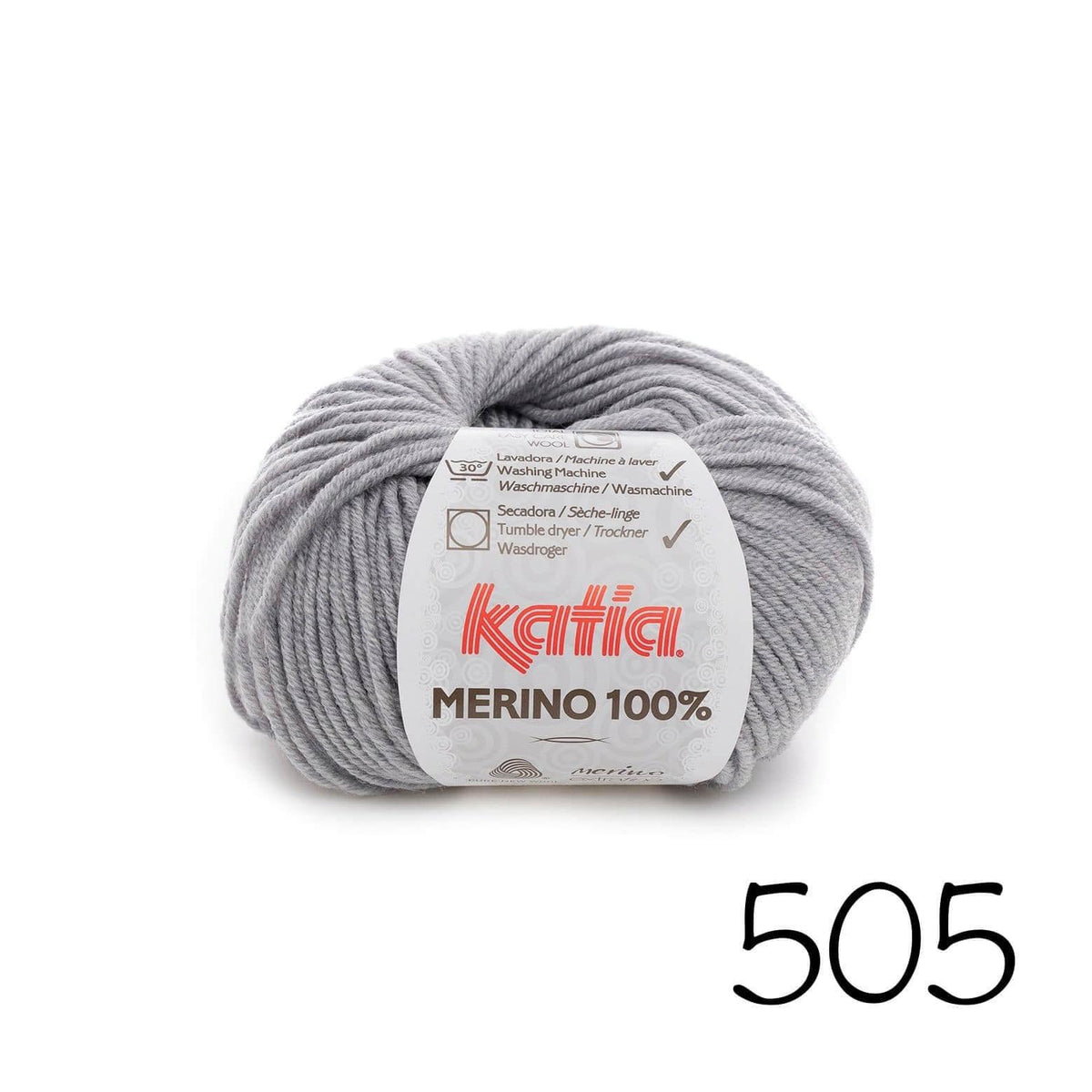 100% Merino - Katia - Color: 505 - Gris Clair