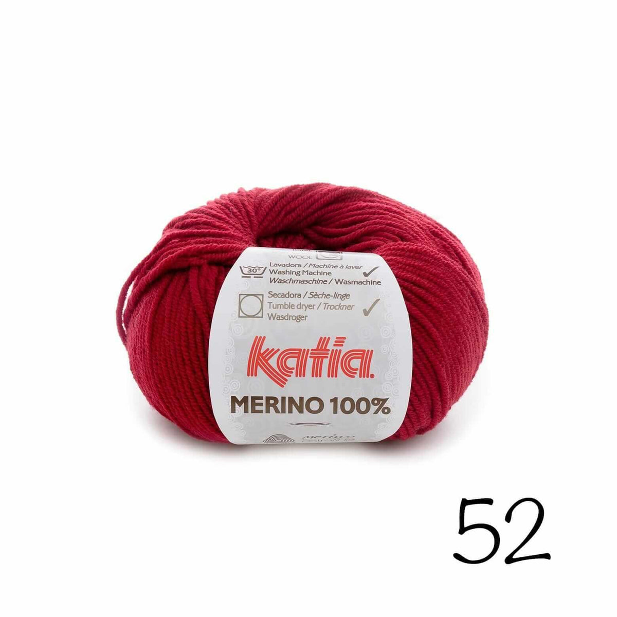 100% Merino - Katia - Color: 52 - Grenat