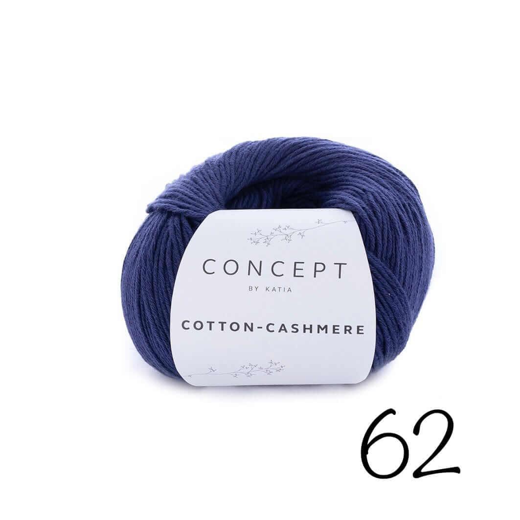 Cotton Cashmere - Katia Concept - Color: 62 - Dark blue