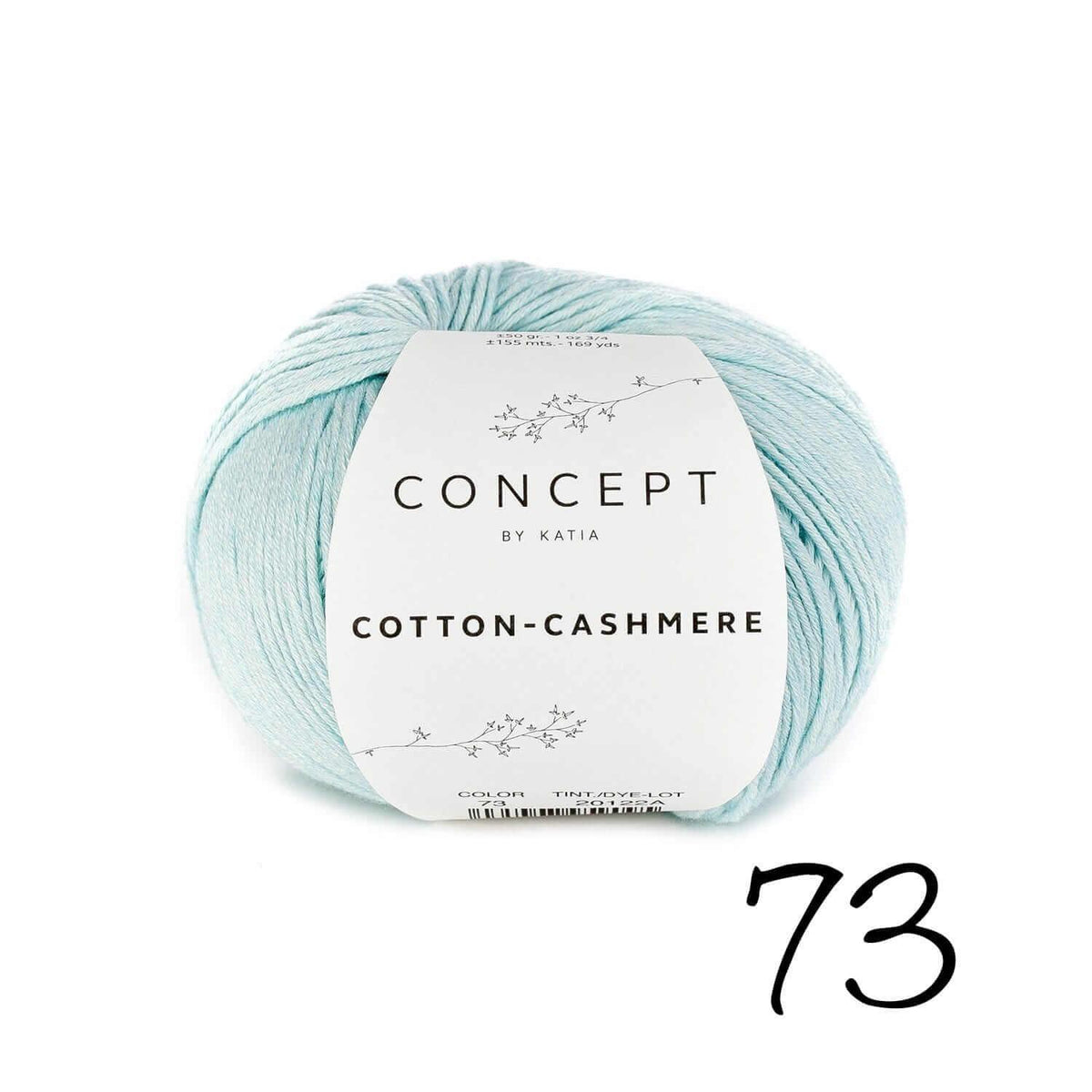 Cotton Cashmere - Katia Concept - Color: 73 - Bleue water