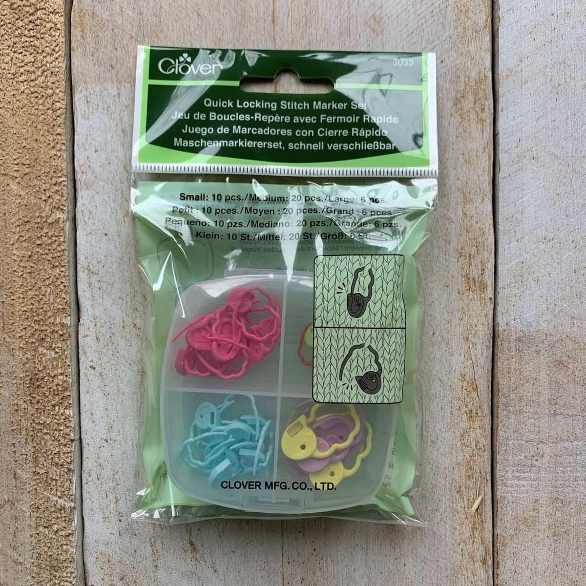 CLOVER Quick Locking Stich Marker Set - Les Laines Biscotte Yarns