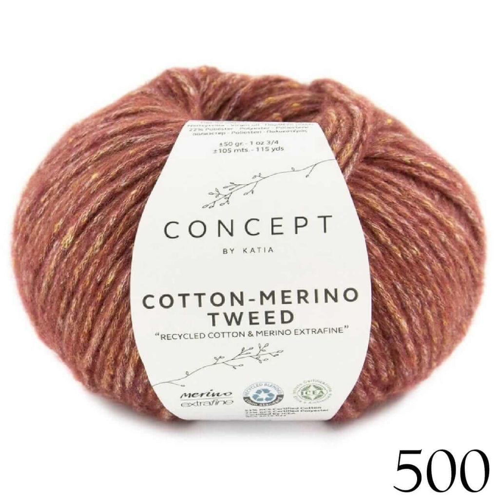 Katia Concept - Cotton Merino Tweed - Color: #500-Red