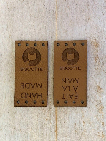 Leather labels - Les Laines Biscotte / Biscotte Yarns - Les Laines Biscotte Yarns