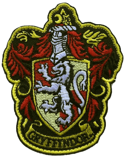 Harry Potter House of Gryffindor Crest - Gryffindor, Slytherin, Ravenclaw, Huflepuff - Les Laines Biscotte Yarns