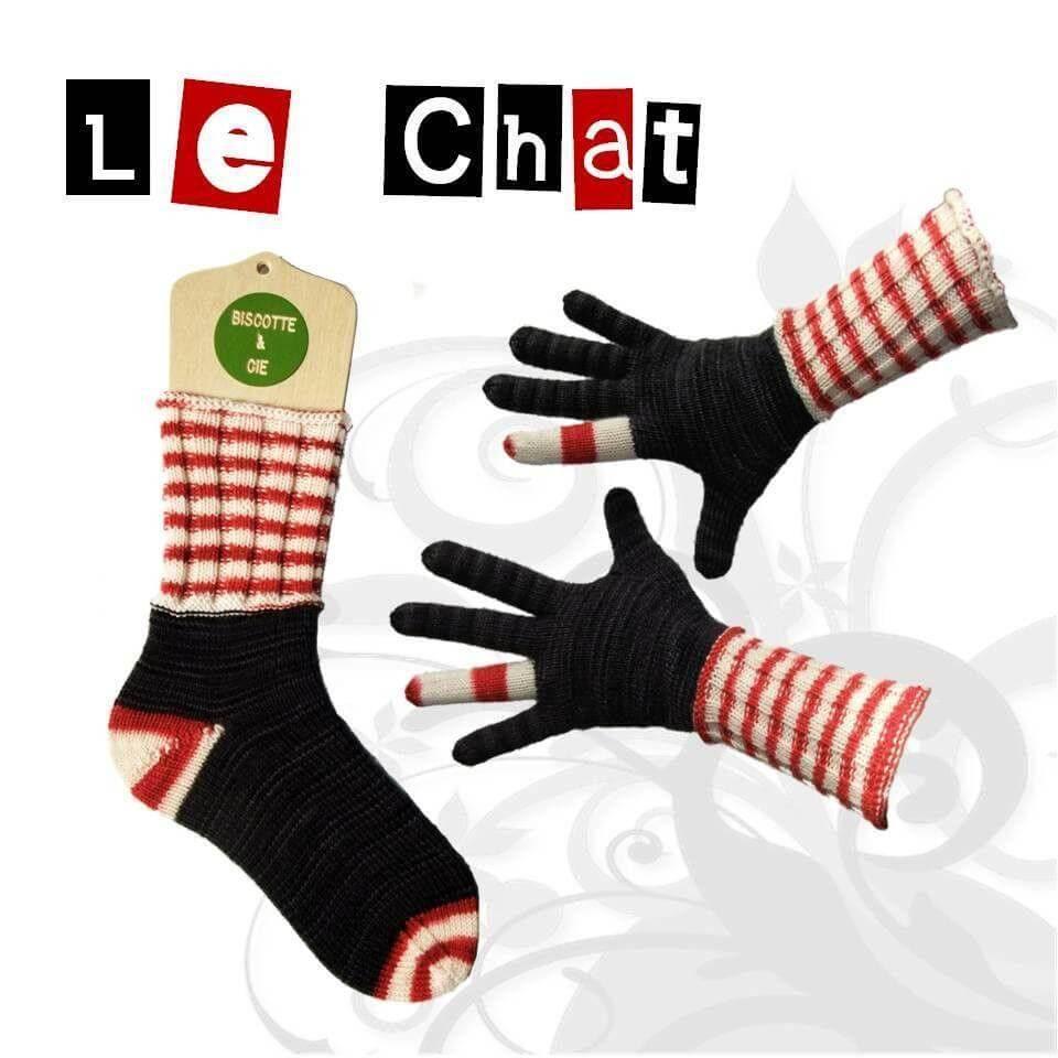 Knitting Kit for Socks or Gloves LE CHAT - Les Laines Biscotte Yarns