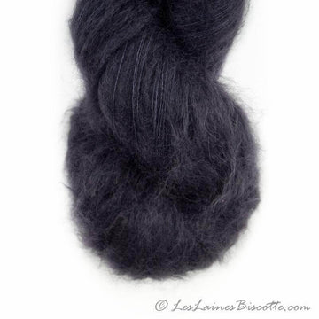 Hand-dyed kid mohair & silk HERMIONE CHARBON