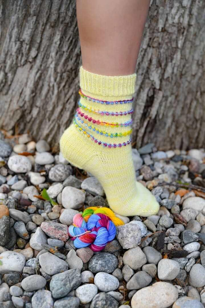 Mini Bobble Sock Kit à Tricoter - Les Laines Biscotte Yarns