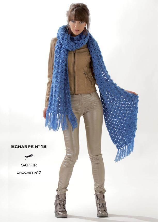 Free Cheval Blanc pattern - Scarf cat.19-18