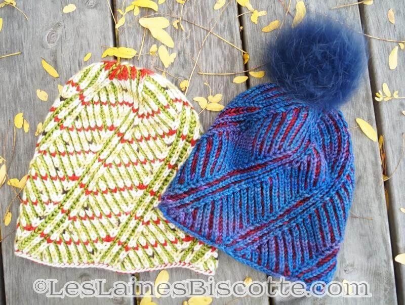 Hat Knitting Pattern Spiral Brioche Hat