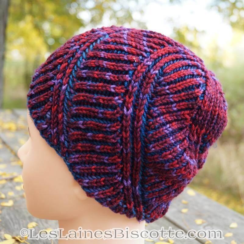 Hat Knitting Pattern Spiral Brioche Hat