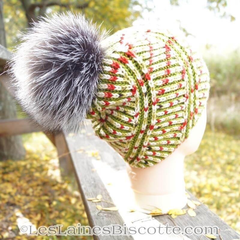 Hat Knitting Pattern Spiral Brioche Hat