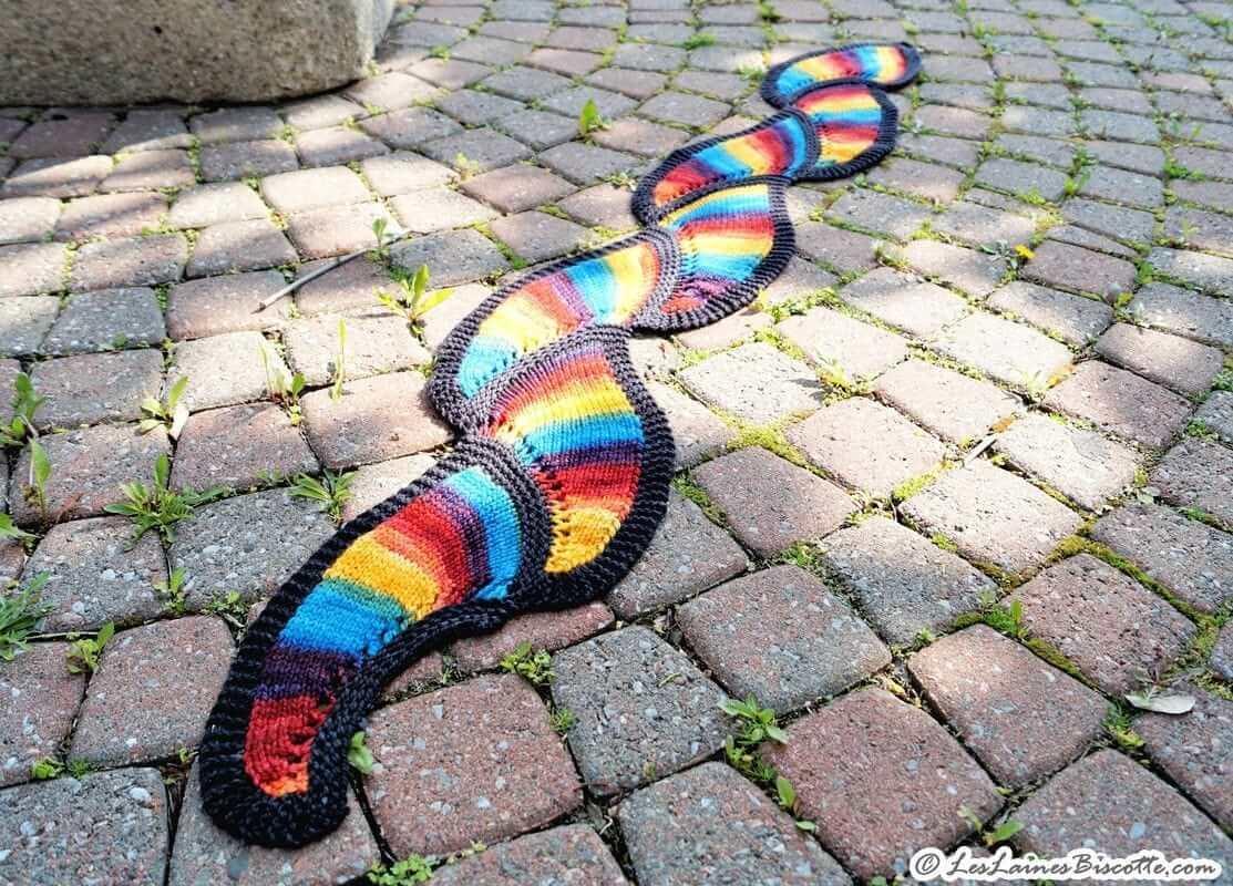 Knitting pattern Serpentine Scarf from Biscotte – Les Laines