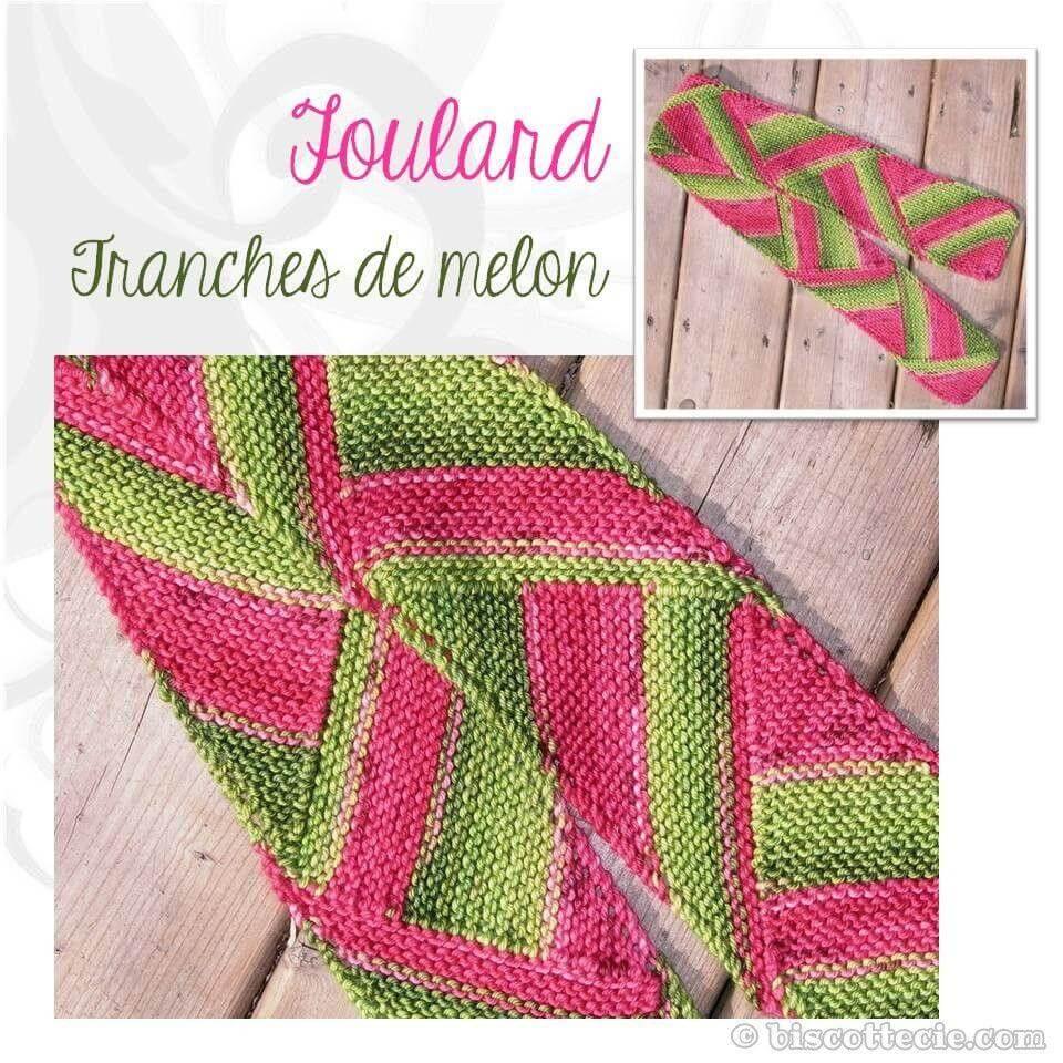 Head scarf pattern - Melon slices (french only)