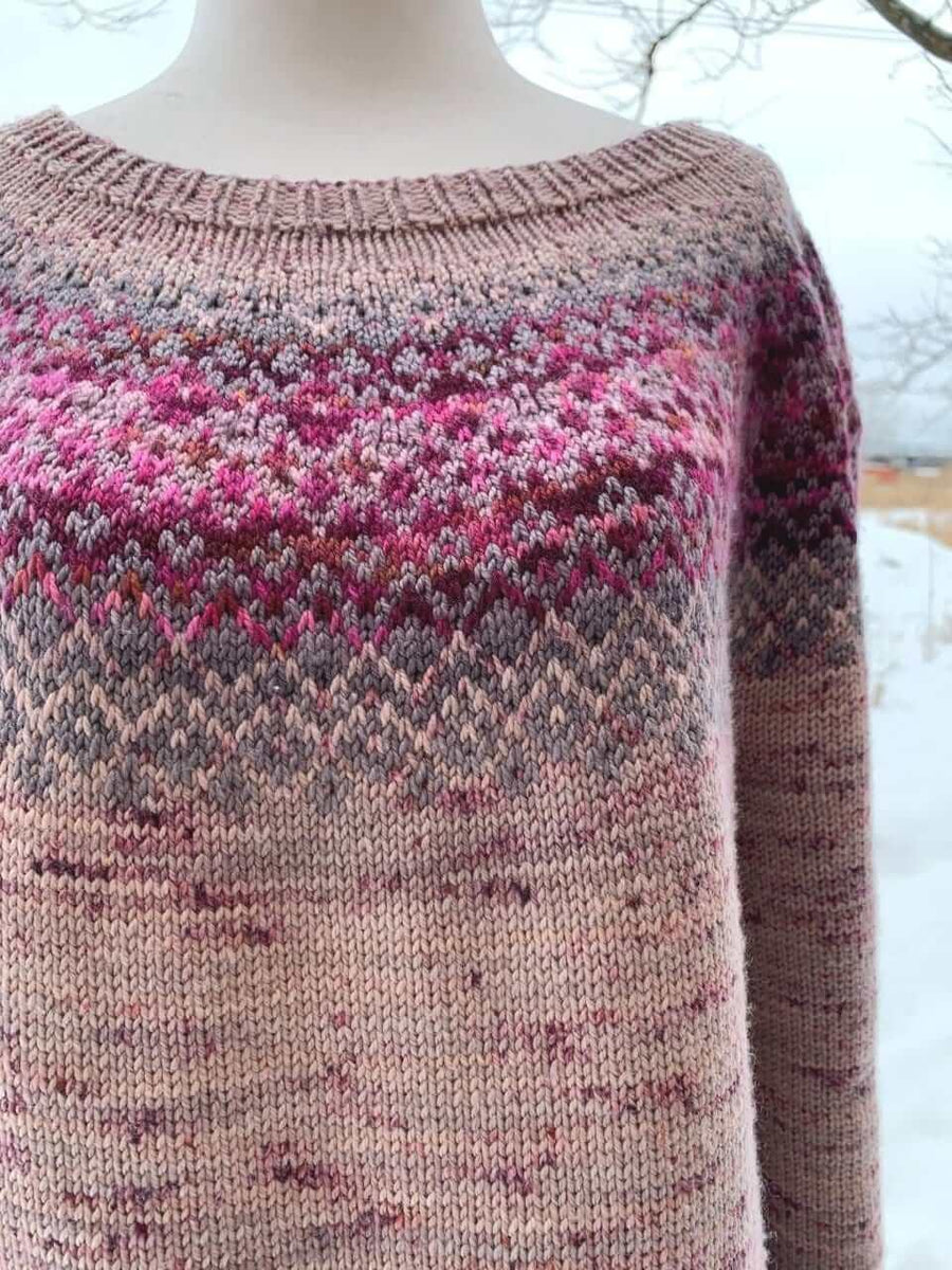 Impressionist Pullover Knitting Pattern – Les Laines Biscotte Yarns