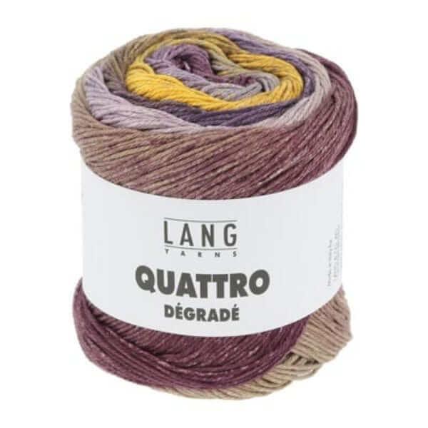 Lang Yarns - Quattro Dégradé - Color: # 01 - Royal, # 02 - Cherry, # 03 - Apple, # 04 - Mist, # 05 - Peach Dust, # 06 - Rainbow, # 07 - Parade