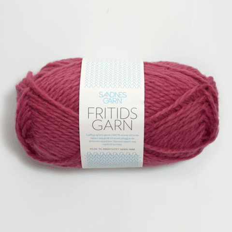 Fritids Garn - Sandnes Garn - Color: 1042- Light Antique Grey, 6072 - Dark jeans blue, 4644 - Plum, 1012 - Naturel, 2335 - Ochre, 4219 - Dark Red, 4715 - Rose, 6052 - Blue Jeans