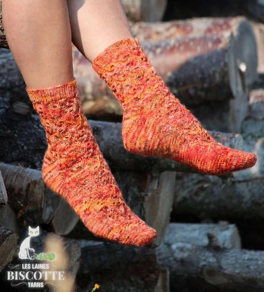 Flames of Bonfire - Free Sock Pattern