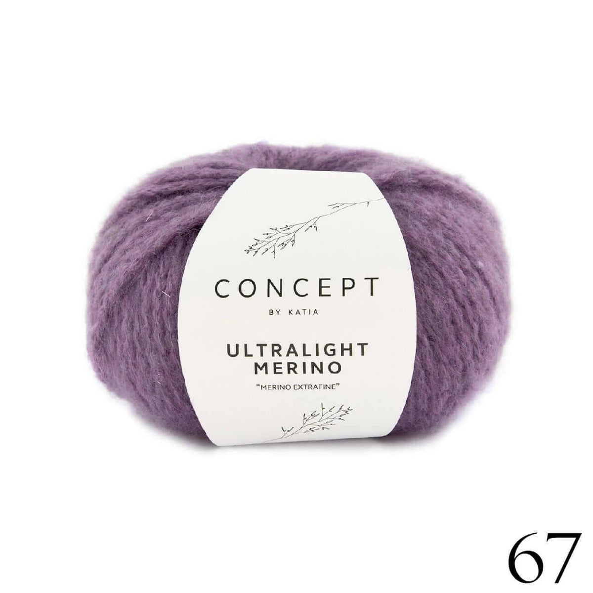 Ultra Light Merino - Katia - Color: 67 - Dark Lilac